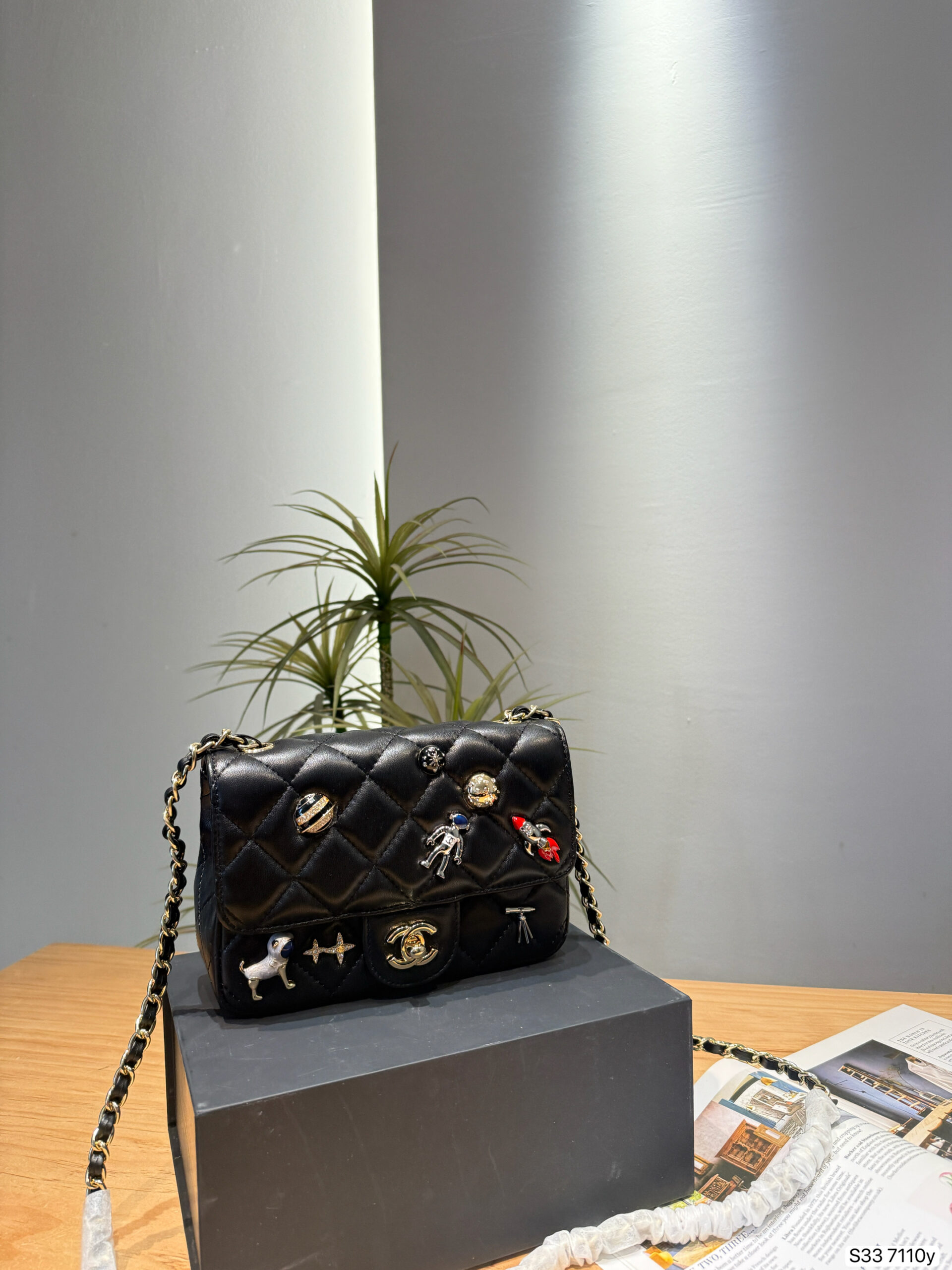 Mini Flap Bag with CC Medallion