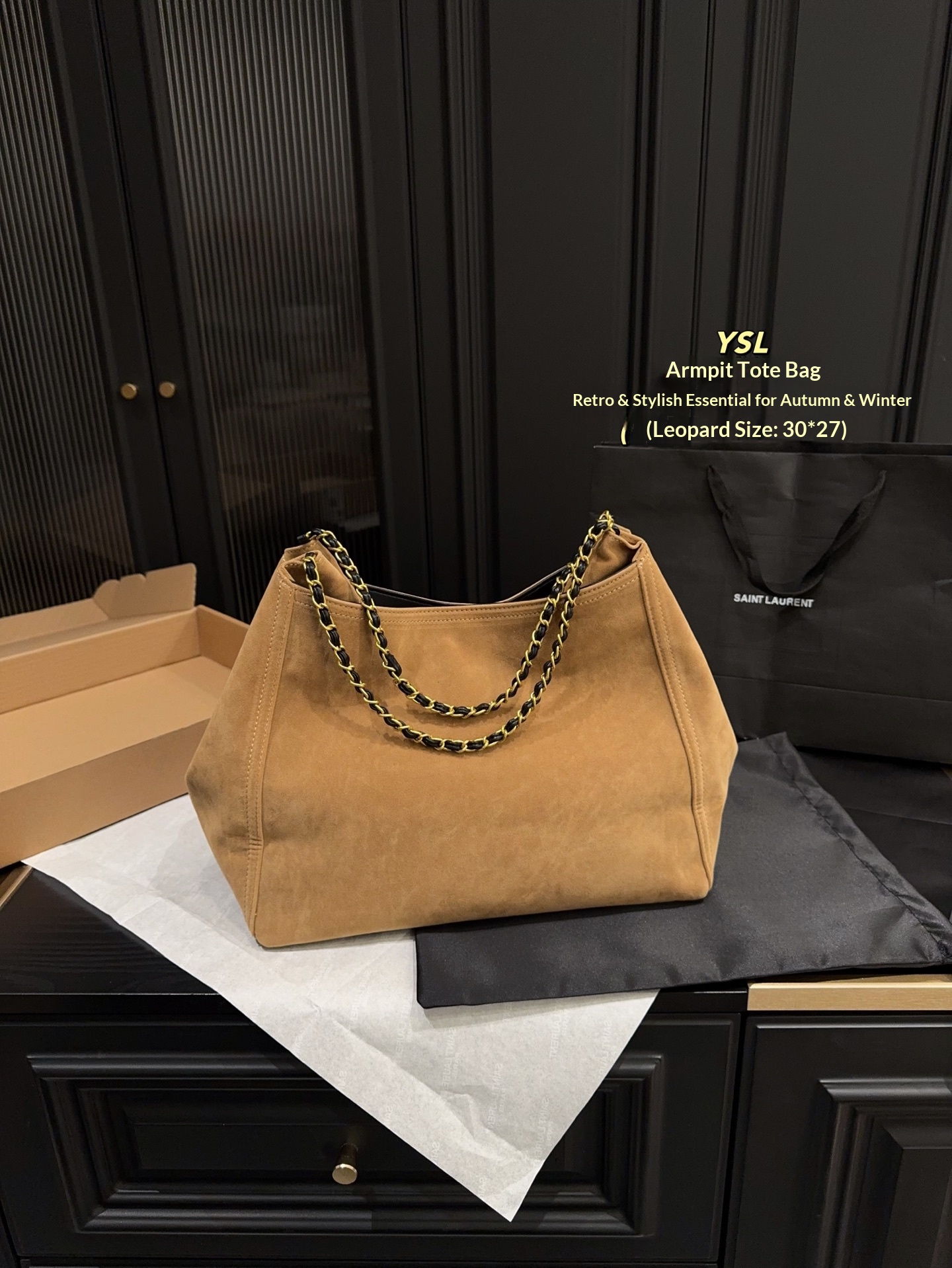 YSL Latest Calypso Lambskin Chain Bag - 图片 4