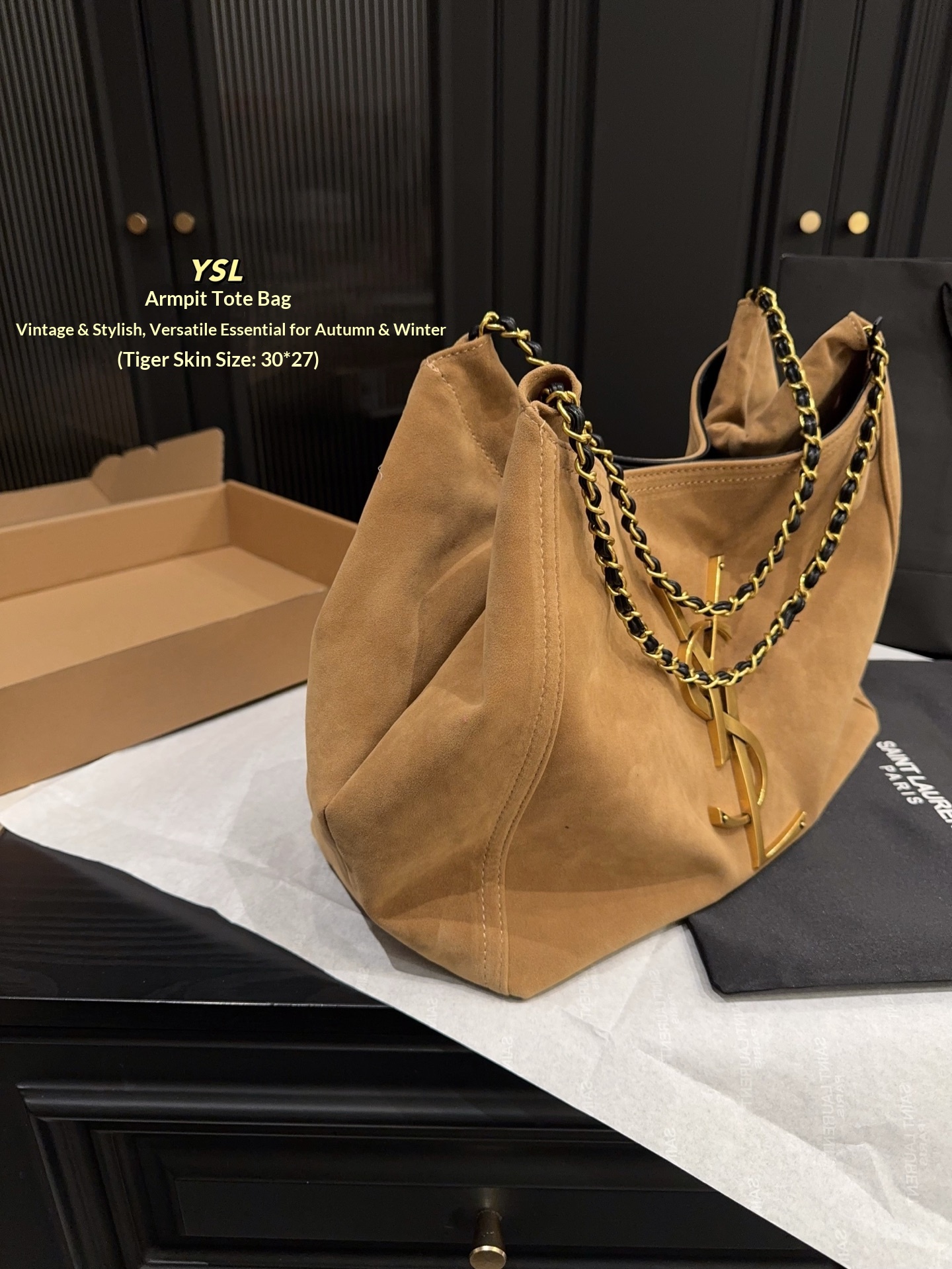 YSL Latest Calypso Lambskin Chain Bag - 图片 8