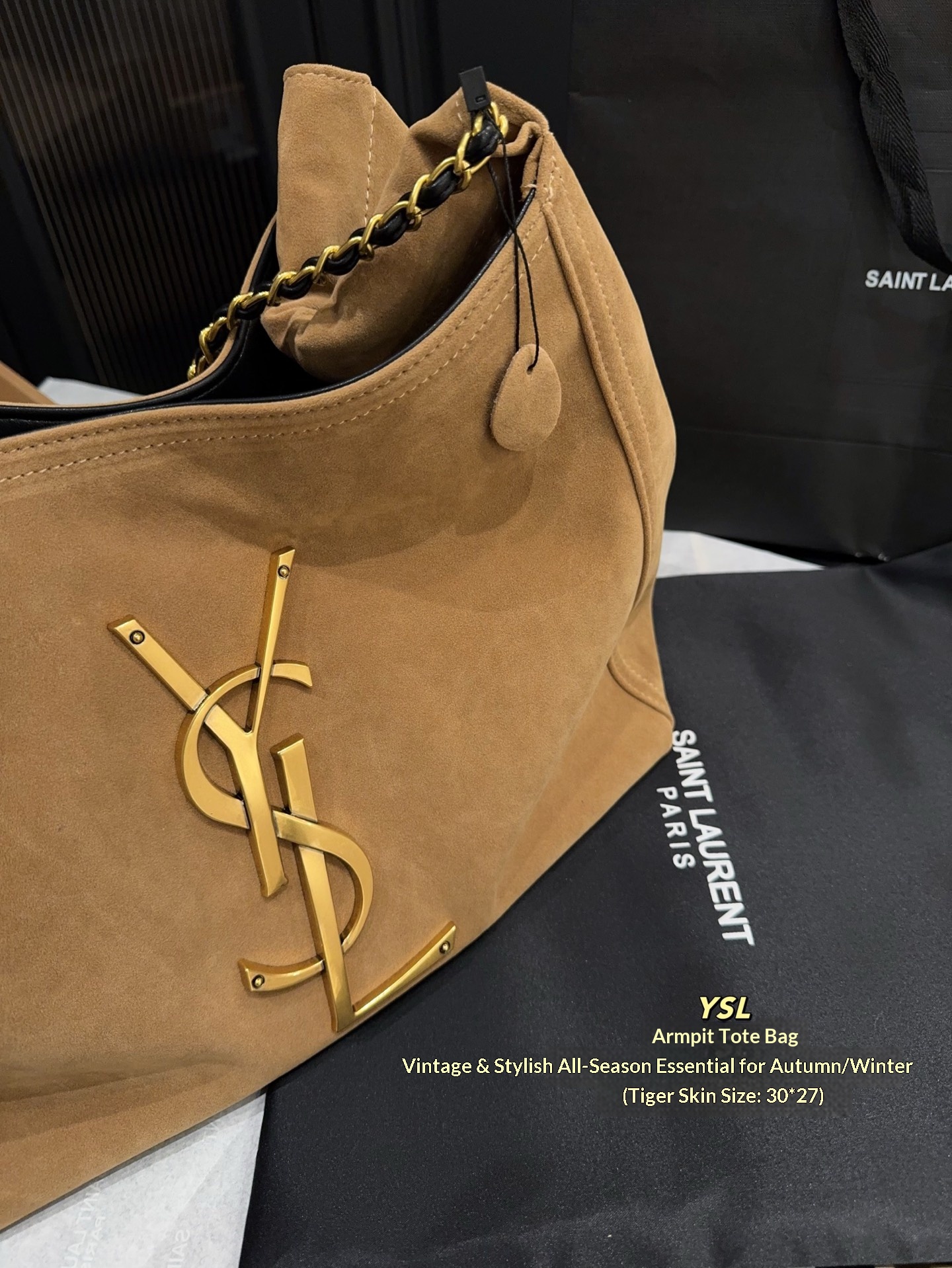YSL Latest Calypso Lambskin Chain Bag - 图片 9