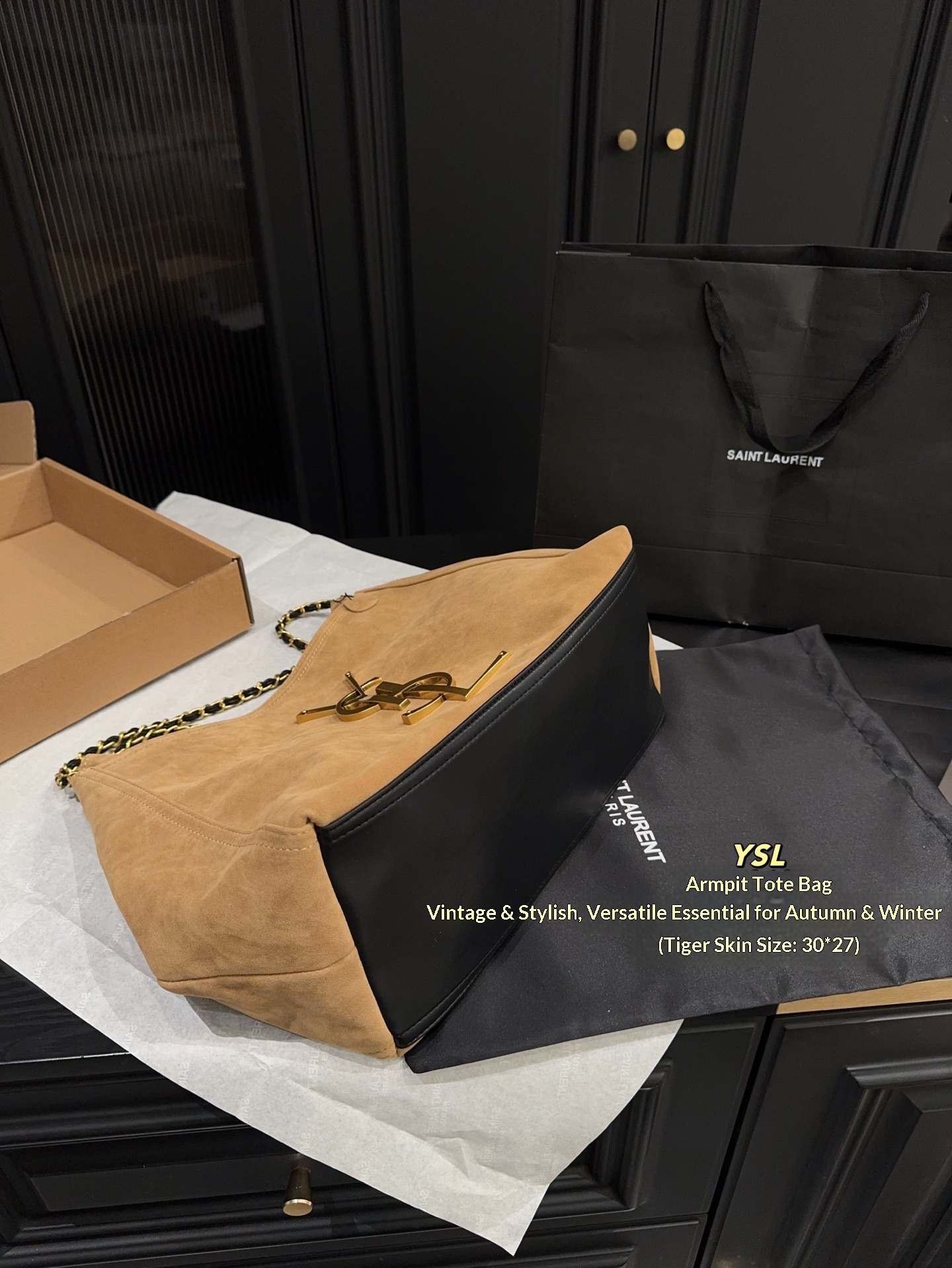 YSL Latest Calypso Lambskin Chain Bag - 图片 7